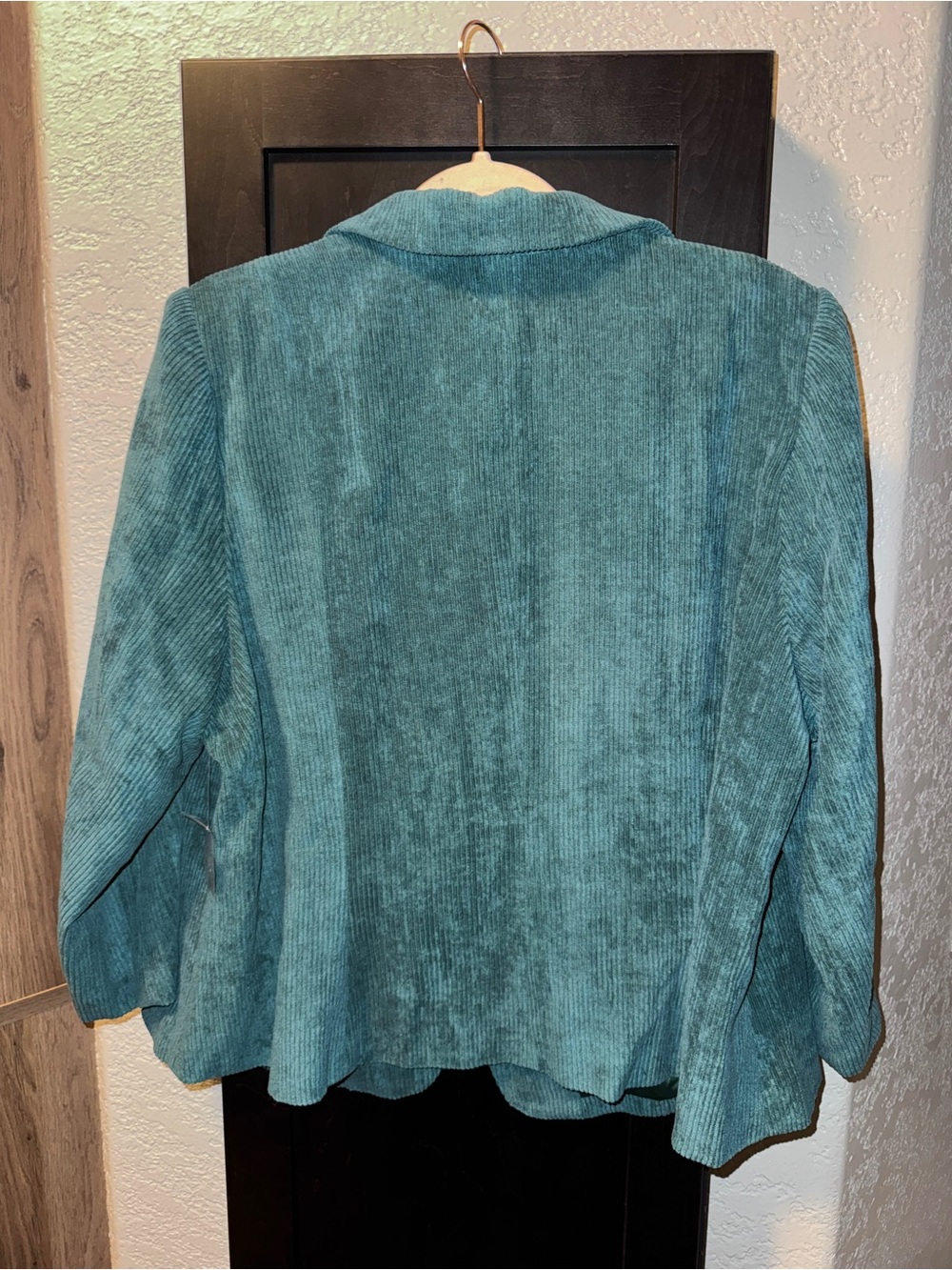 ModCloth Teal Green Corduroy One Button Tailored Blazer Jacket Size 1X - Picture 5 of 5